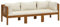 vidaXL Akazienholz Massiv Gartensofa 3-Sitzer mit Creme Kissen Ecksofa Mittelsofa Sofa Lounge Gartenset Garten Garnitur Sitzgruppe Sitzgarnitur Gartenmöbel