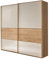 WIEMANN Kiruna Kleiderschrank, Schwebetürenschrank, Schlafzimmerschrank, Eiche teilmassiv, Champagner, Creme, Breite 200 cm / 236 cm Höhe