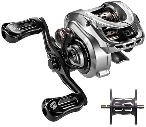 DOVIELLO HICC50 136g/4.8oz Ultraleicht Baitcaster-Rollen BFS Rolle Baitcasting Angelrolle 7.1 Übersetzung 10+1BB 4KG/9.5lb Drag Power Baitcaster Full Carbon High Compact