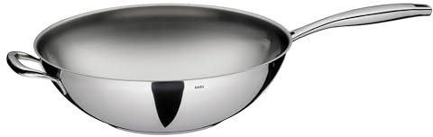 kela Wok Flavoria 10193 - Wok Flavoria, diámetro de 32 cm, 5 L, acero inoxidable 18/10, base para todo tipo de fuegos, resistente al calor hasta 220 °C