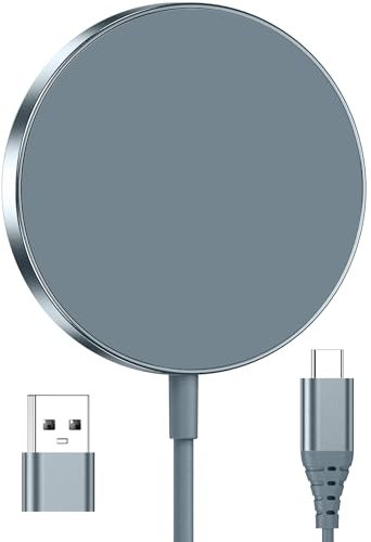 Mag-Safe Magnetische Ladegerät für iPhone 16 15 Pro Max Plus, Induktives Kabelloses Ladepad Kompatibel mit iPhone 14 13 12, Magnetic Wireless Charger Pad for Air-Pods 4 Pro 3