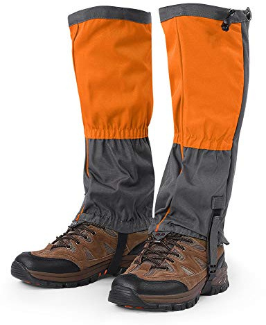 Akozon Wandergamaschen Herren, Klettern Wandern Legging Gamaschen Gaters Schuh Stiefel Abdeckung Schwarz 1 Paar Outdoor Wasserdicht Sport (Orange)