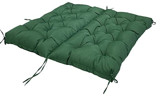 SEDOXX Garden Bench Cushion Swing Replacement Cushion with Backrest 2/3Seater Canopy Swing Seat Pad Outdoor Patio Furniture Cushion Non-slip Cushion Thick Soft,100x100x10cm,Green