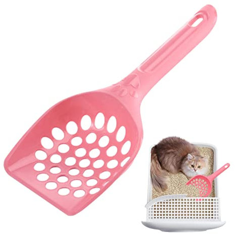 Teksome Paletta per lettiera per Gatti – Pala per Gatti in Resina Solida, Facile da Affrontare Tutti i Tipi di lettiere, Design con Foro di Sospensione, ergonomia per Gattini e Gatti