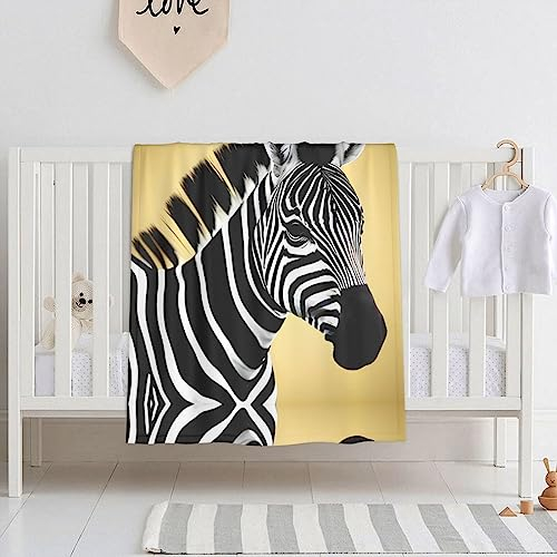 Schwarz-weiße Zebra-Babydecken, Flanell und Velours, leicht, warm, atmungsaktiv, keine schädlichen Substanzen, weiche Haptik, geeignet für Babys