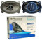 GK SOUND Kit Set para PHONOCAR Basic 66021 2 Altavoces coaxiales de 2 vías, 4 x 6 9,00 x 15,00 cm 90 x 150 mm, 30 vatios rms 60 vatios máx, 4 ohmios, 90 db Negro, por par