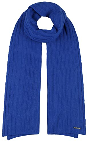 Stetson Sergnano Kaschmirschal Einfarbiger Rippstrick Schal Unisex Damen Herren Herbst Winter royalblau One Size