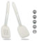 ZAIGON 2er Set Robuste, Antihaftbeschichtete Silikon Pfannenwender - Hitzebeständig und BPA-frei - Ideales Kochutensil für Fisch, Eier und Pfannkuchen (Khakii)