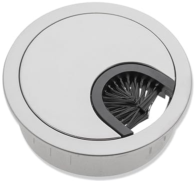 Mprofi MT® 1 Stück | Kabeldurchführung Schreibtisch ALU Ø 80mm | Kabeldurchlass aus Metall | Kabellochabdeckung | Kabeldurchführung für Tisch, Büro, Arbeitsplatten | AL/80/1