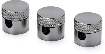 ORION LIGHTSTYLE Wand- und Deckenpin, 3 Stück, (Ø 19 mm), Höhe 18 mm, Kabelhalter als Deckenbefestigung für Textilkabel, Schwarz Nickel