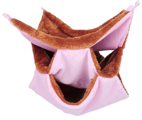 ulafbwur Hängematte, 3-lagig, dick, Plüsch, warm, Hängematte, Hamster, Schlafhaus