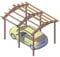 Pergola Carport in legno 300x400 cm, in pino impregnato, Made in Italy