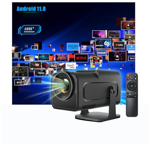 EVISTR Smart Mini Projector 1080P - Portable WiFi 6 BT 5.0 Home Cinema With 180° Flip Auto Keystone Correction, 230 ANSI Bluetooth for Phone PC Lap PS5 HDMI USB