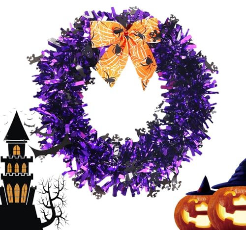 Ghirlanda Di Halloween Stregata Decorazione Ghirlanda Spaventosa Da Parete Spettrale Ghirlanda D'ingresso Di Halloween Ghirlanda Per Porta Spettrale Ghirlanda Di Entrata Spettrale Corona Di Ragnatela