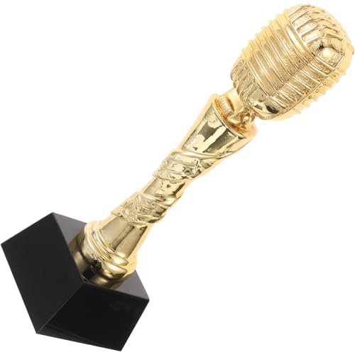 VICASKY Music Trophy Award for Vocalists Resin Microphone Shape Trophy for Parties