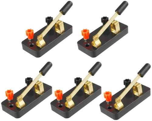 VISSQH 5 Pièces SPST Commutateur, Interrupteur d'électricité physique Interrupteur Expérimentation couteau, Circuit Simple Lames Interrupteur,pour expériences d'électricité physique DIY