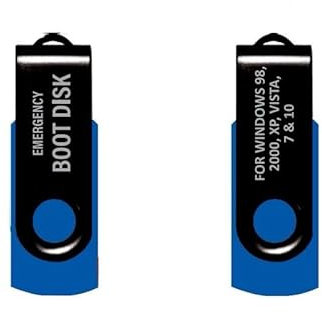 Ralix Kompatibel mit Windows Notfall-Start-USB – für Windows 98, 2000, XP, Vista, 7, 10 PC-Reparatur-USB-All-in-One-Tool (neueste Version)