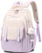 Clufar Schulrucksack Mädchen 5 klasse für Schule Rucksack Damen 16.3 Zoll Laptop Lila Schulranzen Teenager Schultasche School Bag Wasserdicht Leichter für Causal Reisen Arbeit Großer,Purple