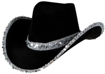 Generisch Cowboyhut für Damen, Cowboyhut, Partyhut ideal für Zauberer, Karneval, Fasching Hippie Kleidung Damen Cowgirl Outfit Damen Pink Karneval KostüM Damen