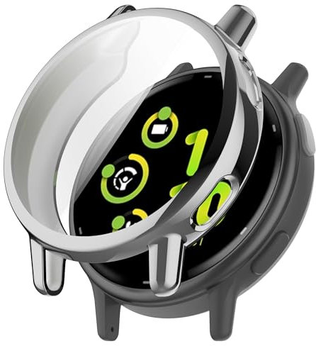 FTRONGRT Cover Compatibile con Garmin Vivoactive 5, Placcatura TPU Morbido, All-Inclusive, Antigraffio Orologio Custodia Protettiva Compatibile con Garmin Vivoactive 5. Argento