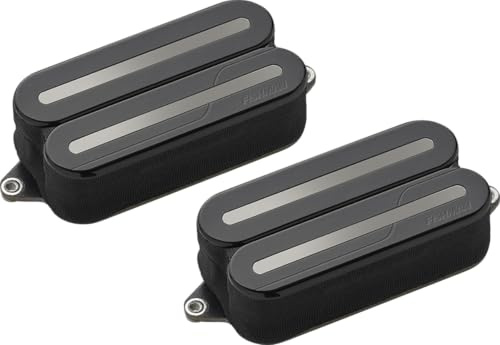 FISHMAN - PRF-MO6-SBB - Tonabnehmerset Fluence Open Core Modern Humbucker Set schwarz, Schienen schwarz Nickel 6-saitig