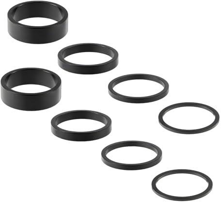 8 Stück Fahrrad Vorbau Spacer Set, 4 Größen, Aluminiumlegierung, Spacer Fahrrad, Fahrrad Vorbau Abstandshalter, Passend Für 1-1/8 Zoll Vorbau, Mountainbike-Rennrad-Lenker (10 Mm, 5 Mm, 3 Mm, 2 Mm)