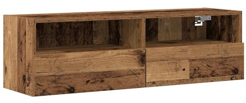 vidaXL Meuble TV Mural en Bois Ancien 100x30x30 cm en Bois d'ingénierie