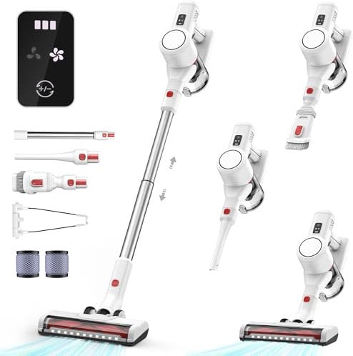 MFJUNS Escoba Aspiradora sin Cable Potente - Aspirador Vertical sem Fios Cordless Vacuum Cleaner Electrica Aspiradores Inalámbrica Domésticos