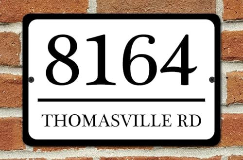 Personalised Address Plaque – Custom House Number and Street Name Sign for Outdoor Wall, Gate or Front Door