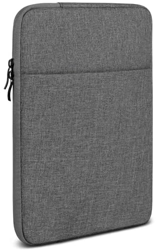 moex Tablet Hülle für Honor Pad X9a Tasche mit Reißverschluss und Fach für Zubehör, Nylon Stoff Sleeve weich Gepolstert, Schutzhülle Minimalistisch Dash Case, Dunkelgrau