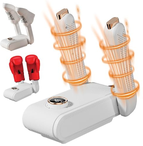 SKIKHN Schuhtrockner Elektrisch,Boxhandschuhe Schuhtrockner mit UV-Sterilisation,Schuhe Stiefeltrockner,Schuhheizung Schuhwärmer mit Timer,Schnelltrocknung für Schuhe Hüte Skischuhe Zuhause und Reisen