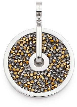 JEWELS BY LEONARDO Anhänger Clip & Mix Blanca • Ketten-Anhänger aus silberfarbenem Edelstahl • irisierende Glaskristalle in Grau- und Bronzetönen • Clip M (4,8 mm Ø) • Schmuck Geschenk Damen • 025617
