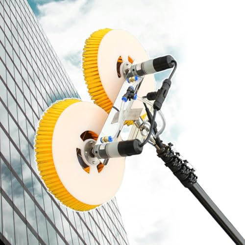 OWOHYG Solar Panel Cleaning Brush With Adjustable Telescopic Rod And Rotating Heads For Efficient Solar Maintenance,5M