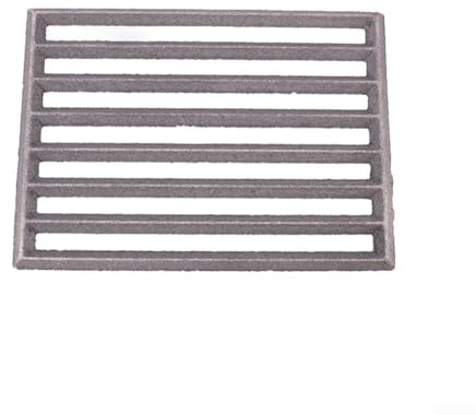 TDCuizent Quadratischer Gusseisen-Feuerrost für Kamin-Ersatzteile für HARK-Modelle, optimierte Luftzirkulation und effizientes Brennen, schwarzes Eisen-Holzbrenner-Rost (21,5 x 16 cm)