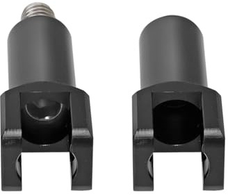 Cale Pieds Moto Supports de repose-pieds passager arrière noirs pour motos Harley Softail, Fatboy, Heritage et FXST (2000-2006)