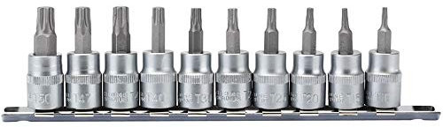 Draper 16339 TX-Star 3/8-Inch Square Drive Plus 48 mm Socket Bit 10-Piece Set