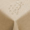 Leinen Optik Tischdecke Tischtuch Tafeldecke Leinendecke Abwaschbar Wasserabweisend Eckig 130 x 340 cm Beige Sand Fleckschutz Pflegeleicht mit Saumrand Leinentuch