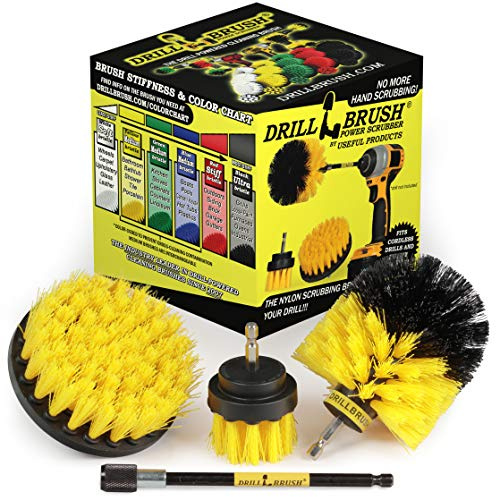 Drill Brush - Cleaning Supplies - Bathroom Accessories - Shower Curtain - Bath Mat - Bathroom Cleaner - Grout Cleaner - Scrub Brush - Bathtub - Sink - Toilet - Bidet - Flooring - Spin Brush