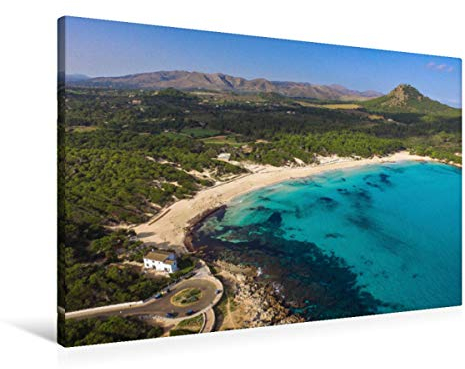 Premium Textil-Leinwand 90 x 60 cm Quer-Format Cala Agulla im Winter | Wandbild, HD-Bild auf Keilrahmen, Fertigbild auf hochwertigem Vlies, Leinwanddruck von Oliver Isermann