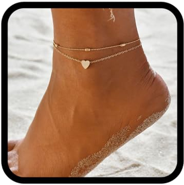 Yean Love Anklet Bracelet Coeur De La Cheville Bracelet De Mode Perles Pied Chaîne Or Pour Femmes Et Filles