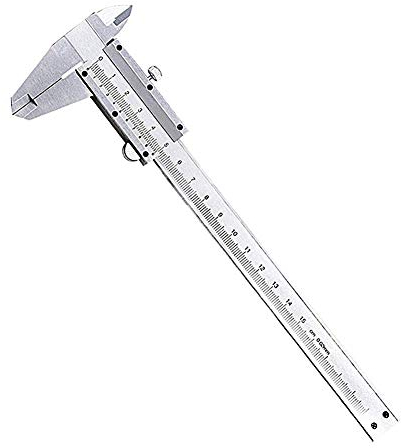 Molinter Messschieber mit Feststellschraube Rostfreier Stahl Messwerkzeug Schieblehre Stahlmaßstab Lineal (30CM)