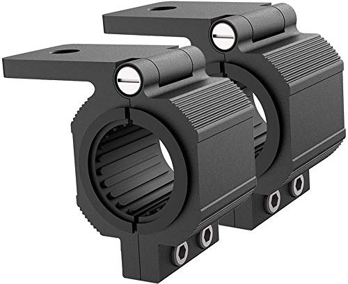 Audak 1 Paar Aluminium-Montagehalterungs-Set Rohrschelle für 1,125 1,25 1,375 1,5 Zoll Bullbar Dachgepäckträger Überrollkäfig horizontale Stangen (2,8 bis 3,8 cm verstellbar).
