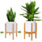Gunolye Adjustable Bamboo Plant Stand, Expandable Plant Holder,Flower Pot Display Stand,Modern Flower Potted Holder Rack for Indoor Outdoor,Fit 20-30 Centimeter Pots (Plant & Pot Not Included)