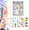 Hautfreundliche Kindertattoos zum Aufkleben - Motiv Fantasie & Entdecker, Kinder-Tattoo Set mit 5 Bögen, Tattoos Kinder, 100% Vegan und Hergestellt in Österreich, JEKA