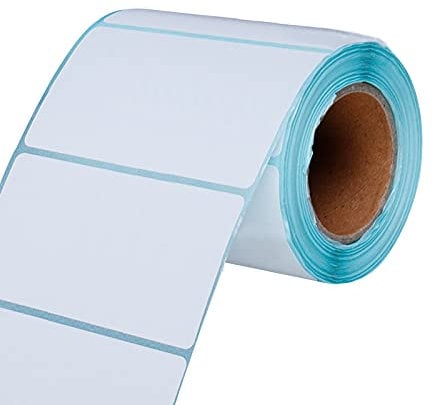 White Sticky Labels Roll Large Sticky Labels Roll Sticky 500 Pcs 80mm*60mm Freezer Labels Stationary Labels Thermal Label Self Adhesive Address Labels on Roll for Freezer Mailing Address Date Labels