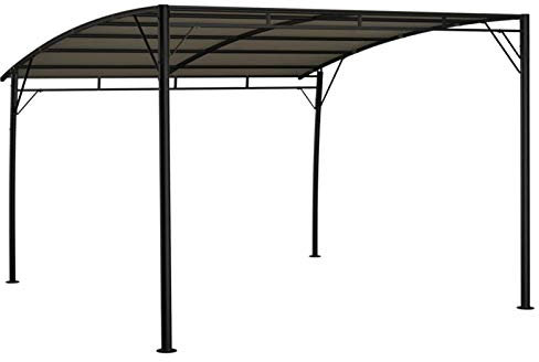 Tidyard Garten Sonnenschutz Sonnendach Pavillon Gartenpavillon Gartenlaube überdachung Partyzelt Pergola Terrasse Terrassenpavillon Gartenzelt 3x3x2,25m Taupe