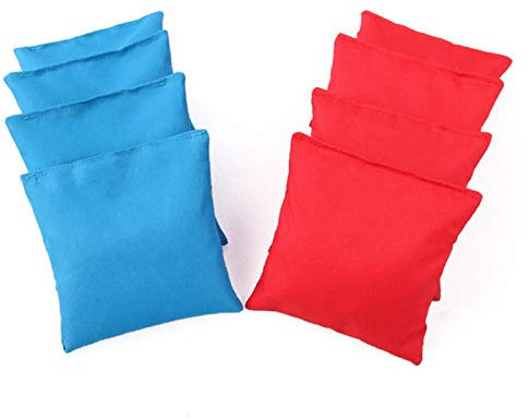 Bexdug 8PCS Cornhole Sitzsäcke Set,Cornhole Bags Professional,Mais gefüllte Cornhole Stoffbeutel Trainingsgeräte für den Außenbereich Cornhole Game