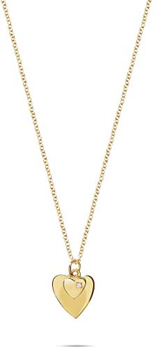 Guido Maria Kretschmer Damen-Kette 925er Silber 1 Diamant, behandelt One Size, Gold 32017702