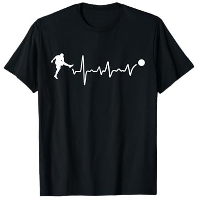 Fußball Herzschlag Trainer EKG Fußballspieler T-Shirt