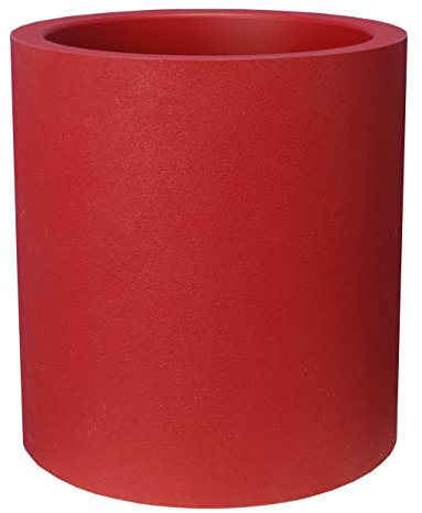 Pot à Bac Granit Rond, 50cm Diamètre, Rouge
